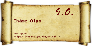 Ihász Olga névjegykártya