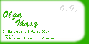 olga ihasz business card